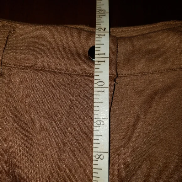 FOR LOVE & LEMONS Shannon Pants Camel Wide Leg Front Seam Knit Trousers Sz S - Picture 11 of 13